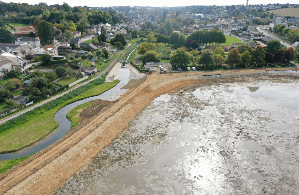 Retour sur le chantier de réhabilitation du plan d’eau de Saint-Calais (72) pour GÉOLITHE